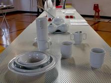 Porcelánová súprava pre nemocnice a domovy pre dôchodcov - Gyula Mihaly, Budapešť, Maďarsko - BIO 21