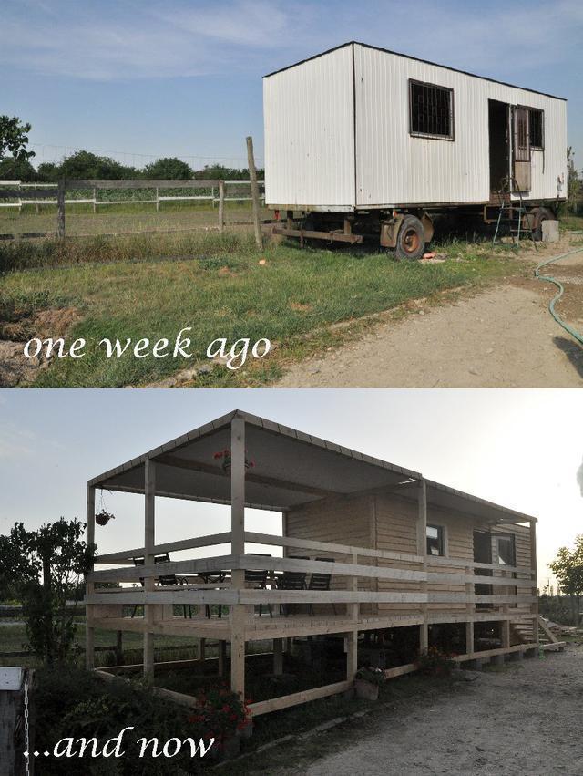 klubovňa jazdeckého klubu v Kvetoslavove zo starého prívesu